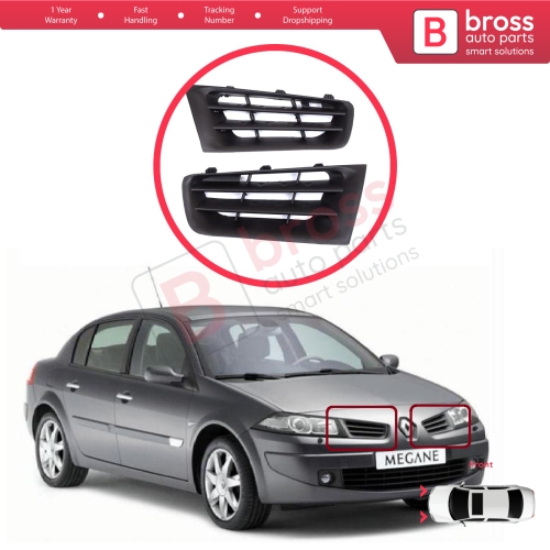 Front Bumper Air Vent Grille Panel Left Right for Renault Megane MK2 2006-2009 Facelift 7701476893