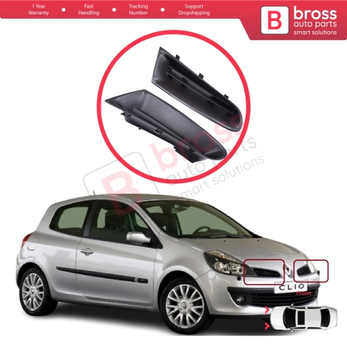 Front Bumper Air Vent Grille Panel Left Right for Renault Clio MK3 2005-2009 Pre-Facelift 7701208684