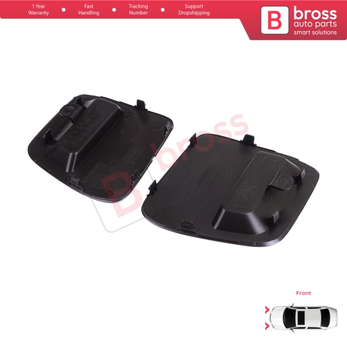 Front Bumper Tow Bar Hook Eye Cover Set Black for Renault Dacia Duster MK2 HM 2017-2023 511804555R