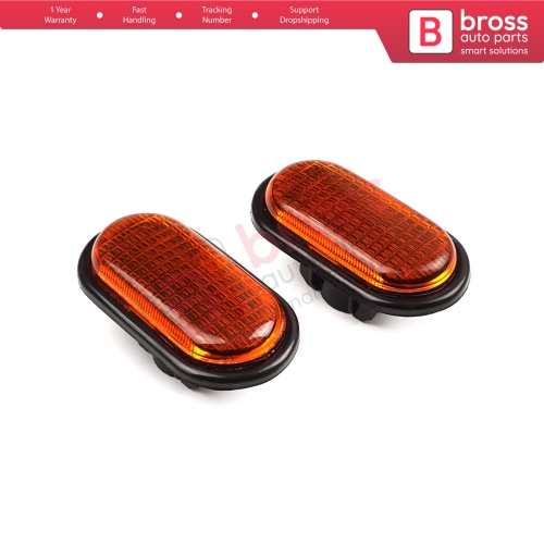 2 Pcs Side Indicator Lamp Amber 7700847333 for Renault Opel Nissan