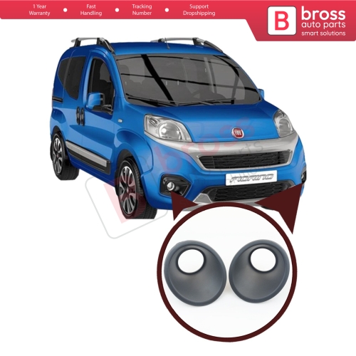 Fog Light Surround Frame Housing 7452TJ 7452TK Black for Fiat Fiorino Qubo Nemo Bipper...