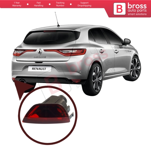 Rear Fog End Light Lamp Lens 265850009R Left Side for Renault Megane MK3 4/5 Door...