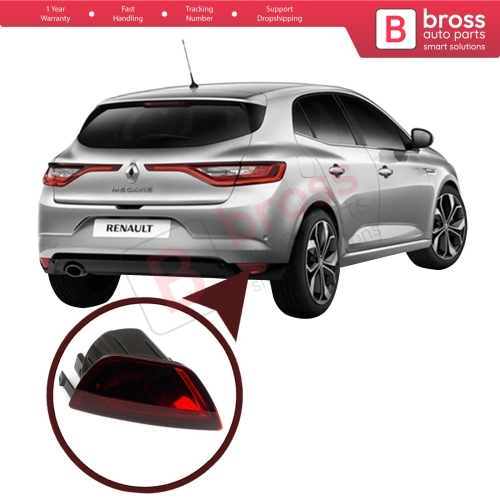 Rear Fog End Light Lamp Lens 265600010R Right Side for Renault Megane MK3 4/5 Door...