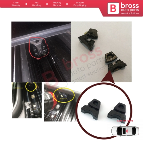 2 Pieces Sunroof Rail Frame Glass Slider Guide Repair Bracket for Mercedes CLA A C E Class W176 W177 W205 C207 C117...