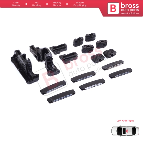 MySky Panoramic Roof Sunroof Slideway Ceiling Bracket 16 Pieces Set for Jeep Renegade BU B1 BV 2014-On SUV Van 77368445 46 