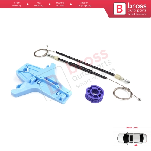 Window Regulator Repair Kit Rear Left for VW Polo Vento MK5 6R 6C 61 2009-2022 4/5 Door 6R4839461...