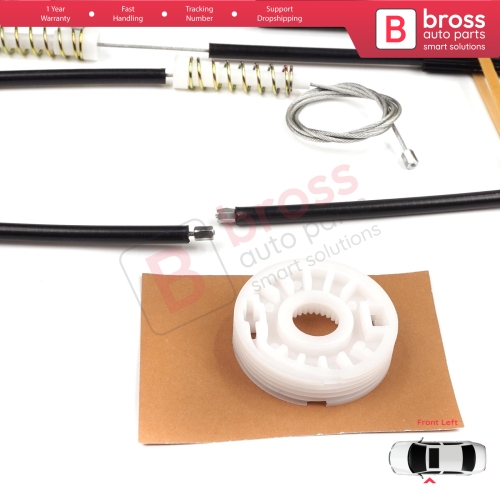 Window Regulator Repair Kit Front Left for Audi A8 S8 Quattro MK2 D3 4E 4E2 4E8 2002-2010 4E0837461B...