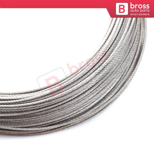 Window Regulator Repair Cable Steel Wire Rope 7x7 Diameter: 1.7 mm Lenght: 100 meter for Car Window Regulator 